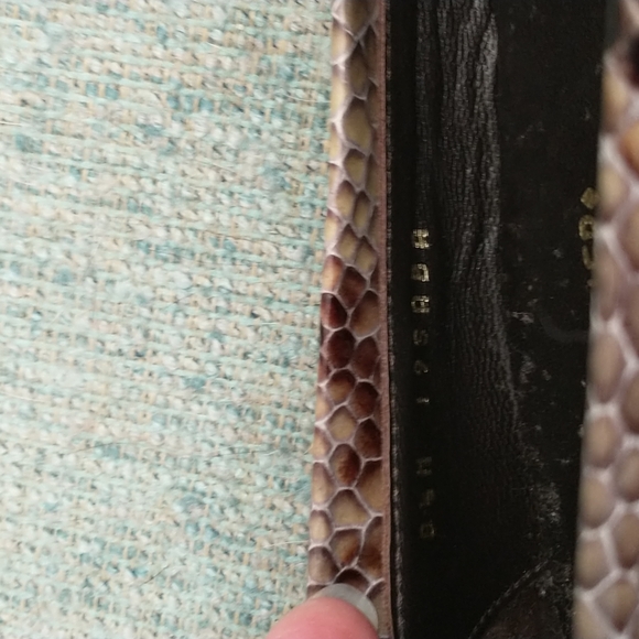 Donald J Pliner square toe pumps shoe khaki brown 2" heel loafer look size 8.5 M - Picture 11 of 12